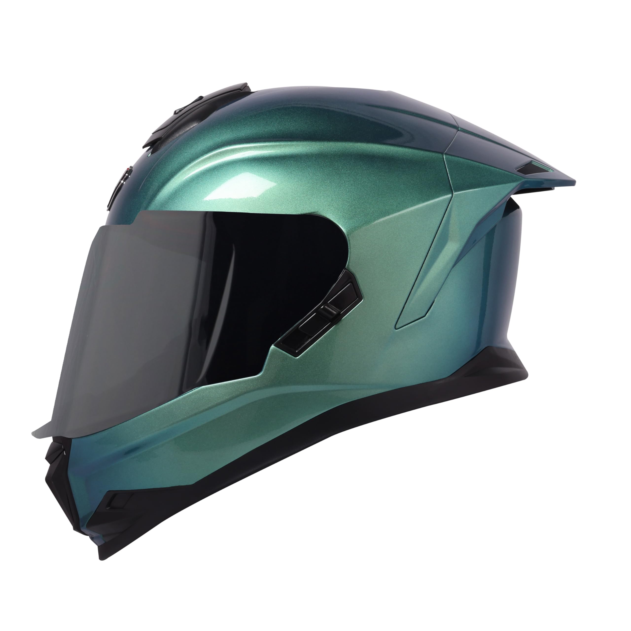 Steelbird SBH-57 Fighter ISI and DOT Certified Full Face Helmet for Men and Women with Inner Chrome Sun Shield (Medium 580 MM, Glossy Winter Green) (B0D8BSLMXK) Amazon Price History, Amazon Price Tracker