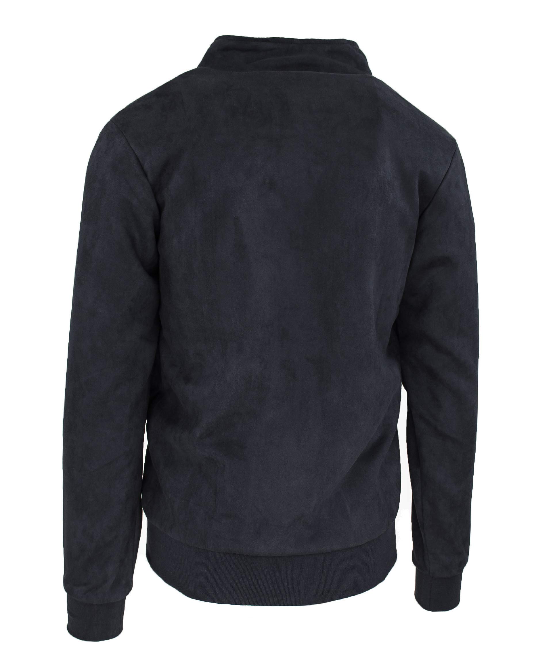 Evoga Giacca Giubbotto Uomo Scamosciato Slim Fit Giubbino Bomber chiodo