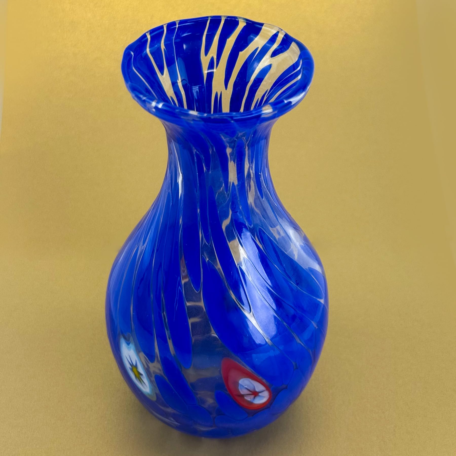 Amazon.com: Murano Glass Vase, 6 inch Tall, 1 PCS, Yellow, Green