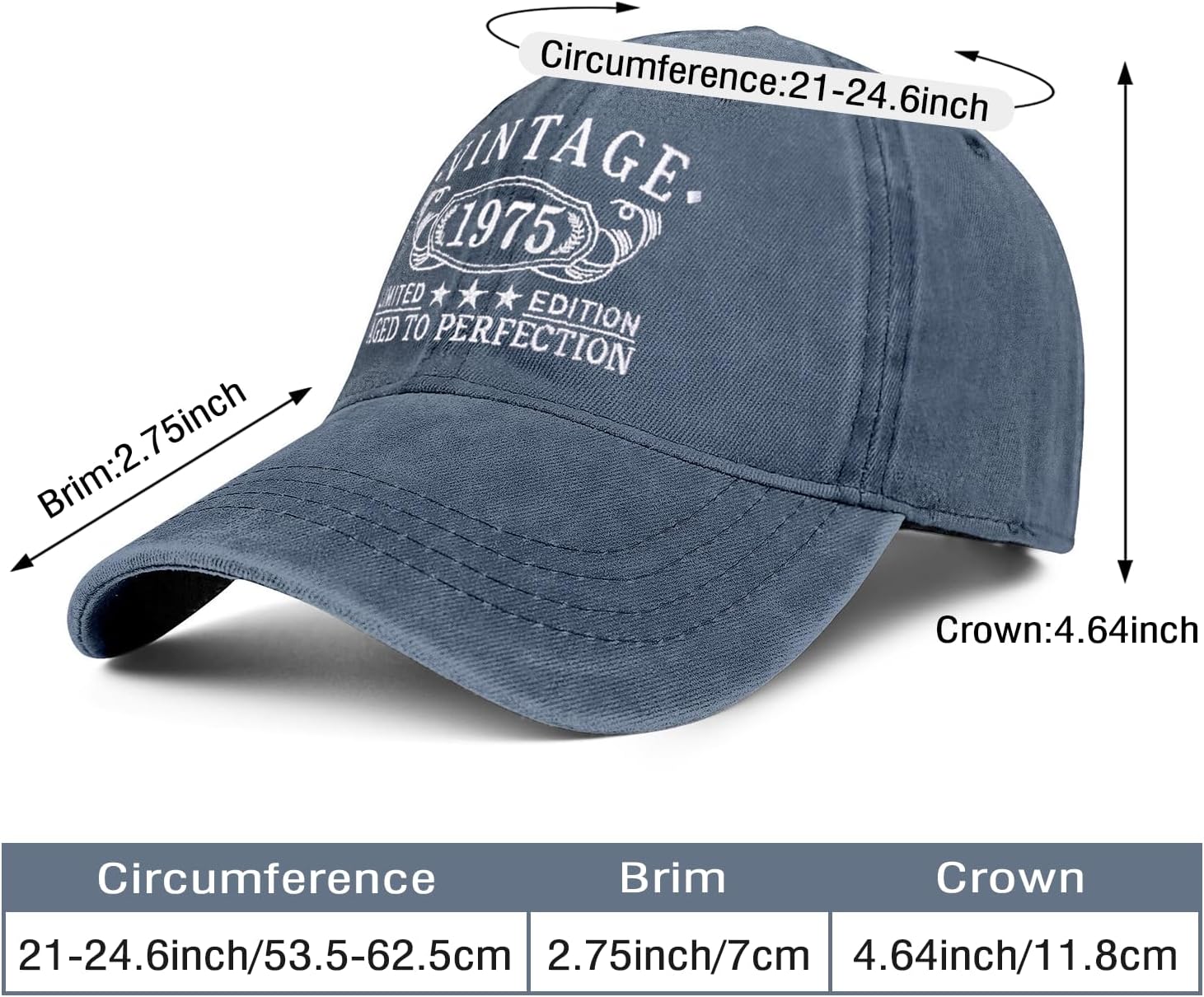 Birthday Gifts for Men Women, Personalized 18th/21st/25th/30th/40th/50th ...90th Birthday Ideas Gift, Vintage Baseball Hat - Image 3