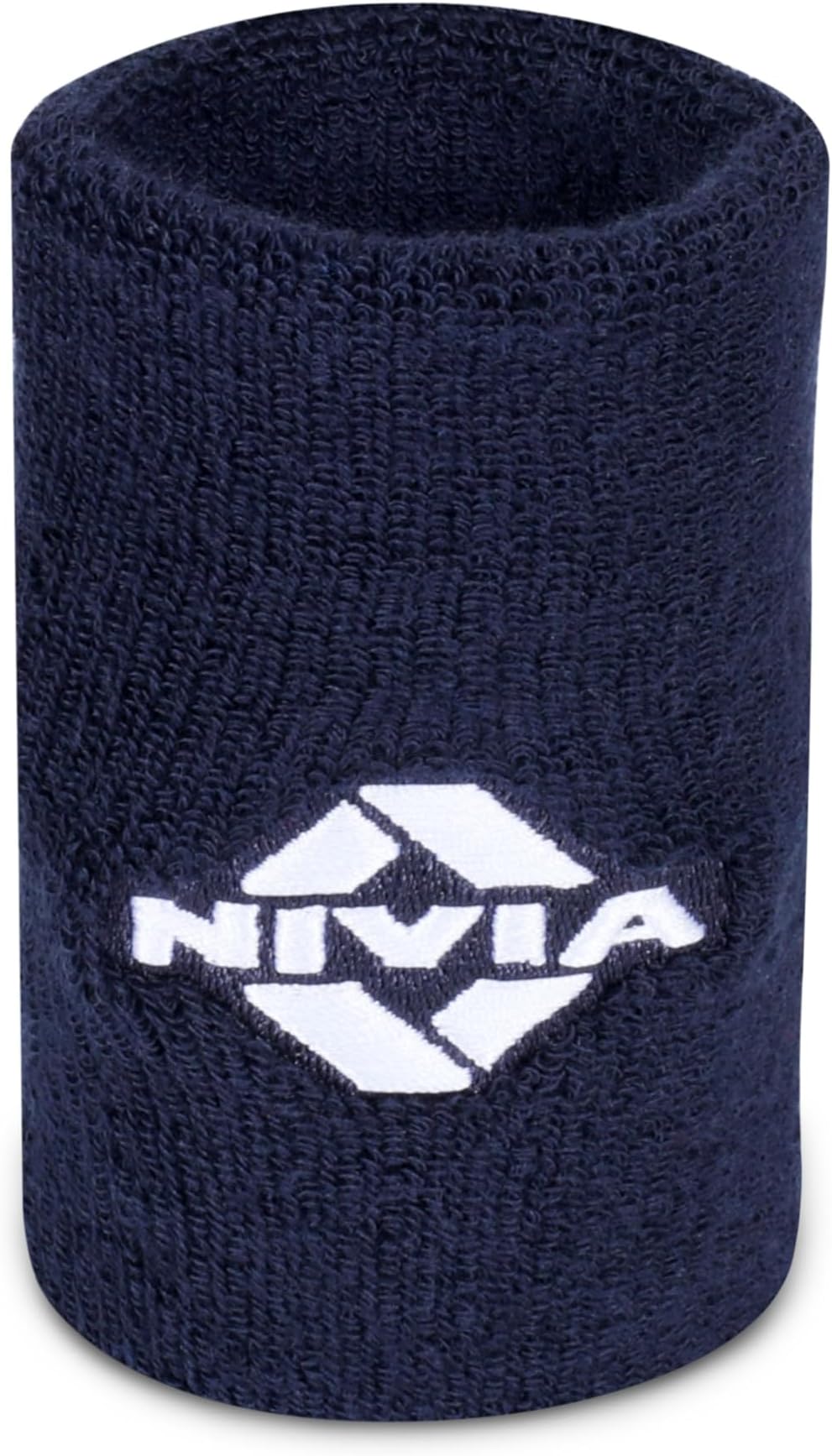 Nivia Sweatband for Men & Women, Wristbands for Tennis, Basketball, Running, Sweat Band for Gym & Athletes (Large, Navy)