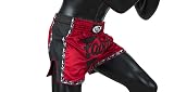 Fairtex Spodenki bokserskie o wąskim kroju Muay Thai | Satynowa tkanina premium z niestandardową grafiką tematyczną. Ela