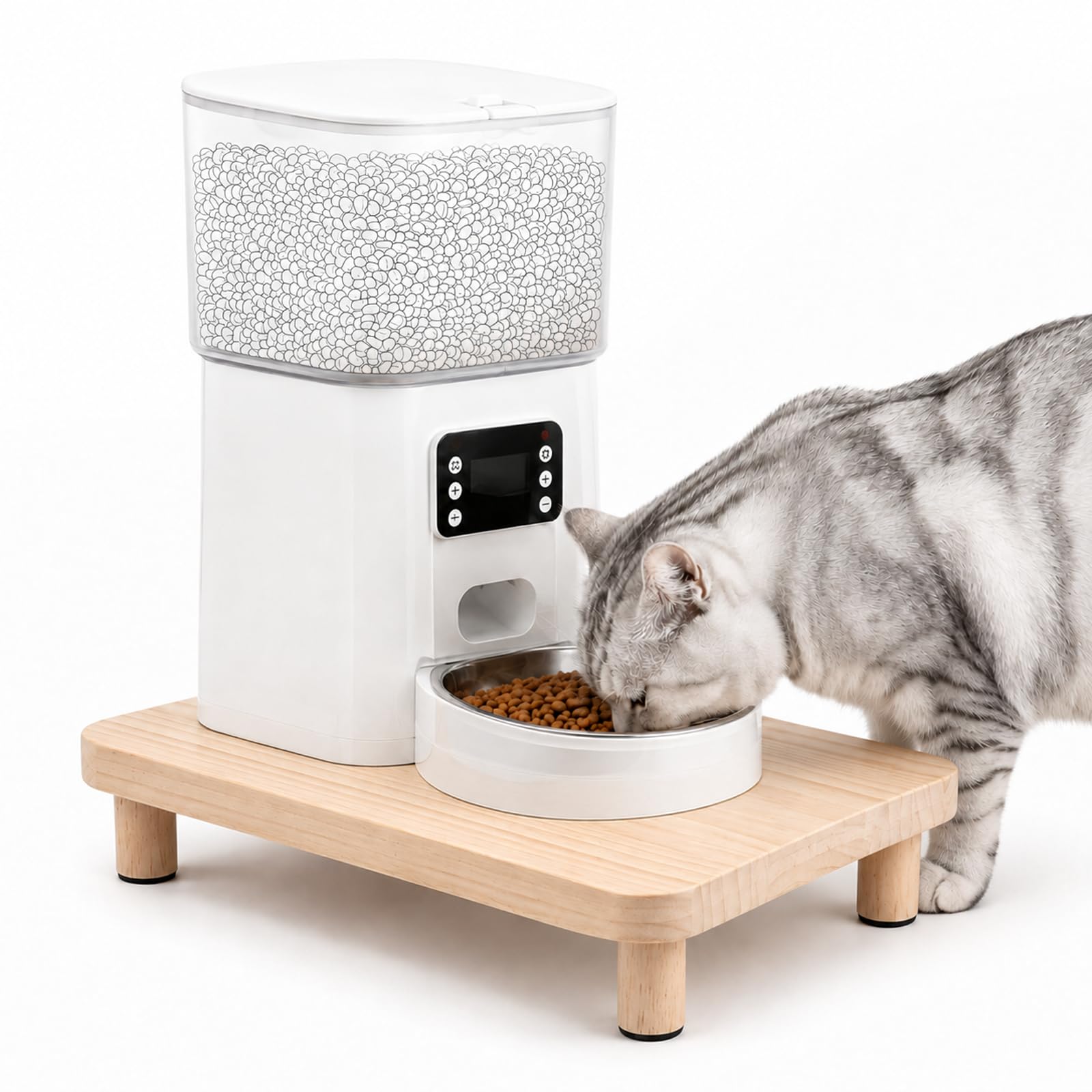 Automatic Cat Feeder Elevated Stand, 6cm Height Cat Bowl Stand Table