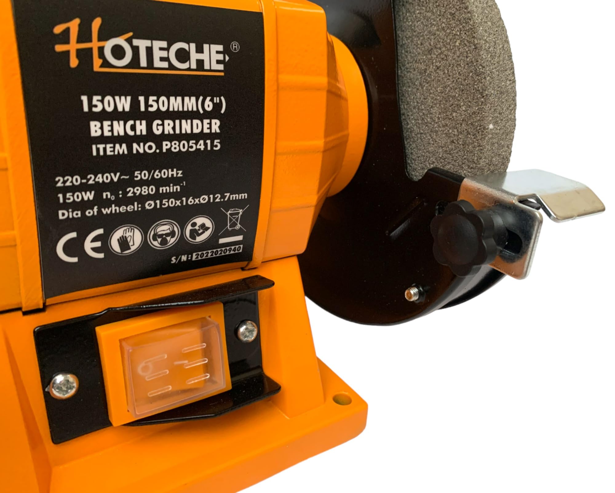 Smerigliatrice mola da banco da 150W 2980 Giri/min Diametro Disco 150mm smerigliatrice elettrica doppia mola affilatrice da banco con schermi protettivi in plexiglass e Piedini in gomma antivibrazione