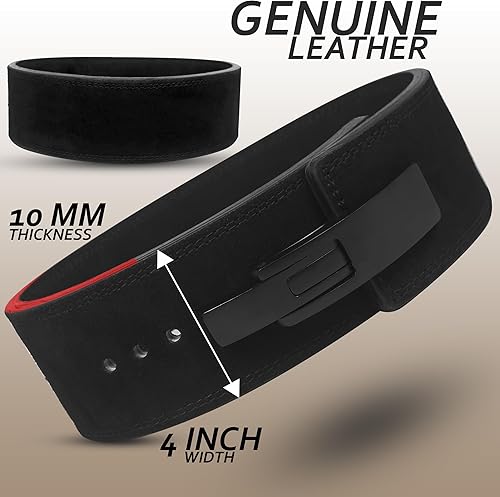 Miniatura 2 de RAD - Cinturón de levantamiento de pesas para hombres y mujeres, levantamiento de pesas, correa de palanca de 0.39410 mm