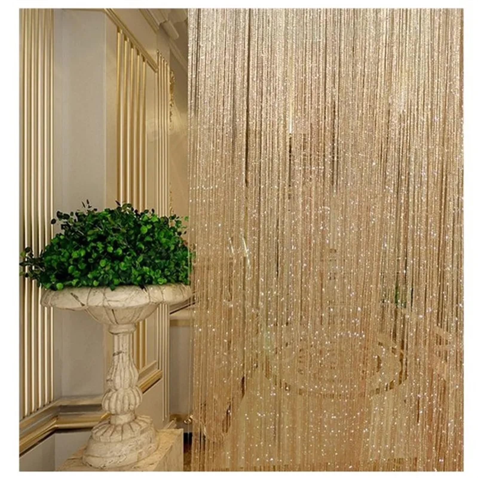 Rideau de perles pour portes et fenêtres - Fait à la main - Séparateur de pièce pour la décoration de la maison et les mariages (200 x 260 cm)