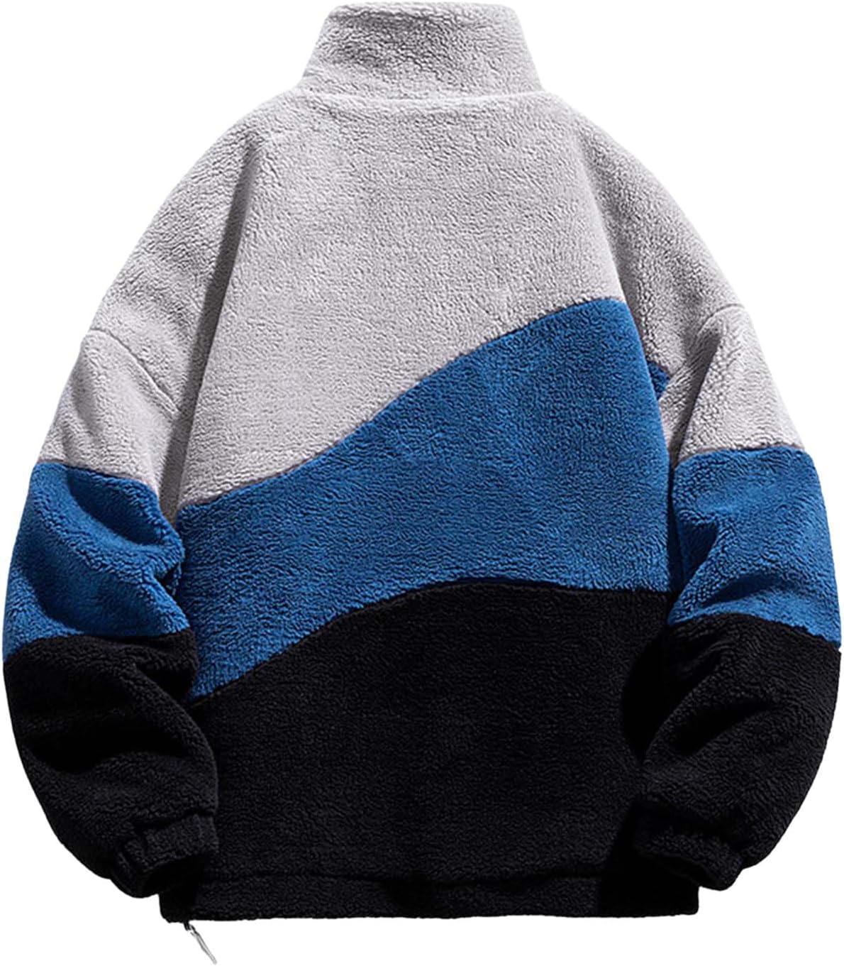 Herren Winterjacke Teddy Plüsch - Stehkragen Jacke Ohne Kapuze Für Herbst & Winter