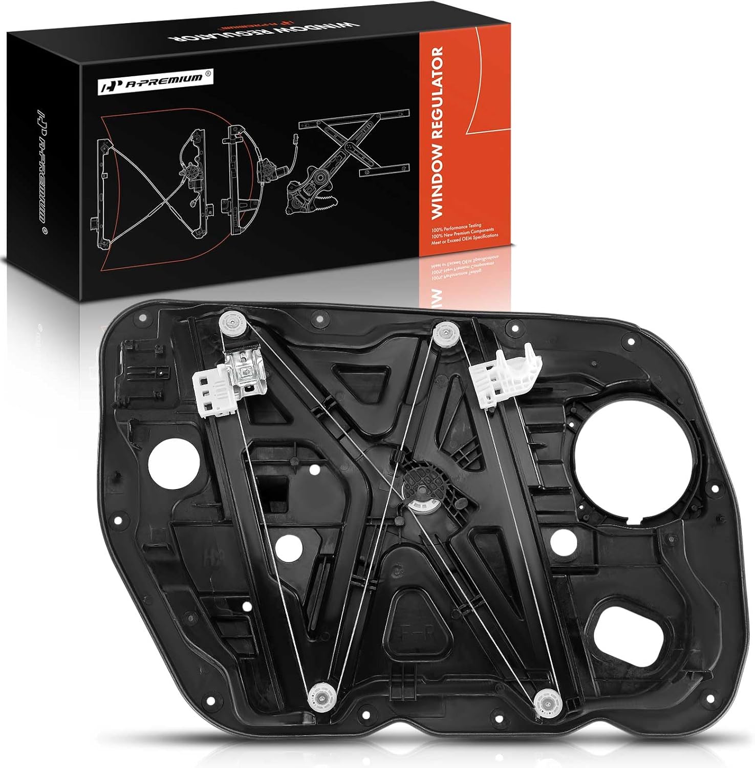 A-Premium Front Passenger Side Electric Power Window Regulator Without Motor Compatible with Hyundai Sonata 2015 2016 2017 2018 2019, Sedan, with Panel