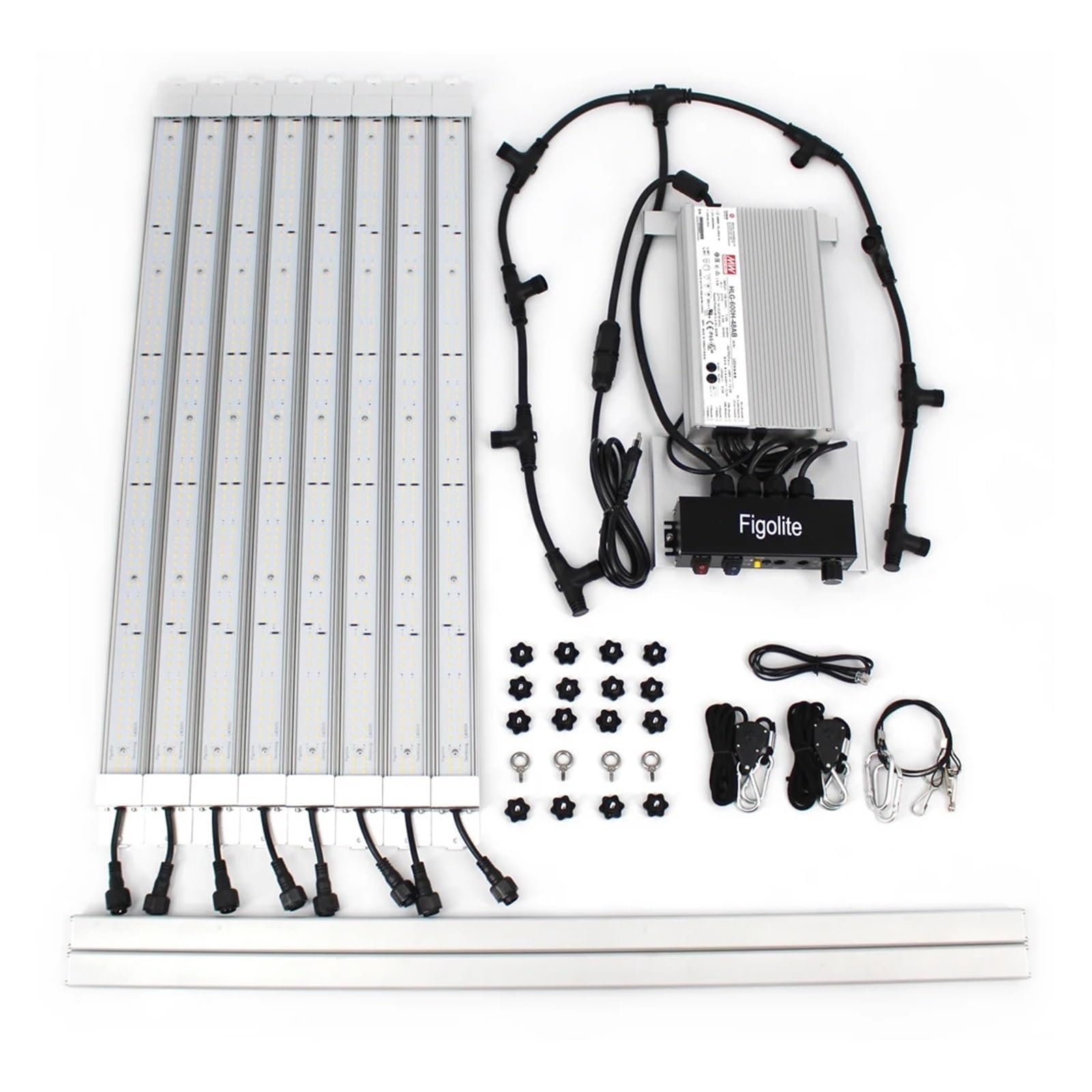 Lámpara de Cultivo, 240W 320W 480W 600W LM301H EVO V5 LED Barra de luz de Cultivo Encendido/Apagado Kit Completo de Tienda de Cultivo(600w)
