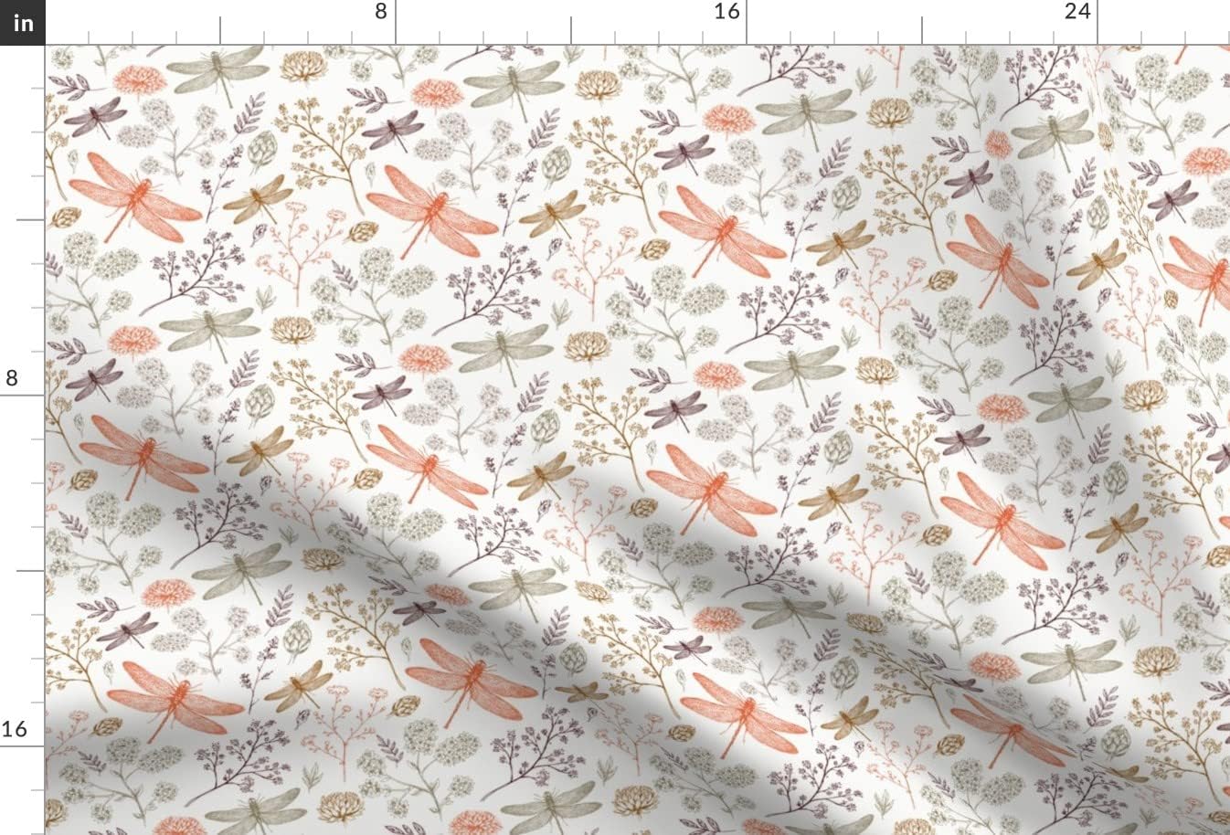 Spoonflower Fabric - Dragonflies Dragonfly Spring Summer Kitchen Printed on Minky Fabric by The Yard - Sewing Baby Blankets Quilt Backing Plush