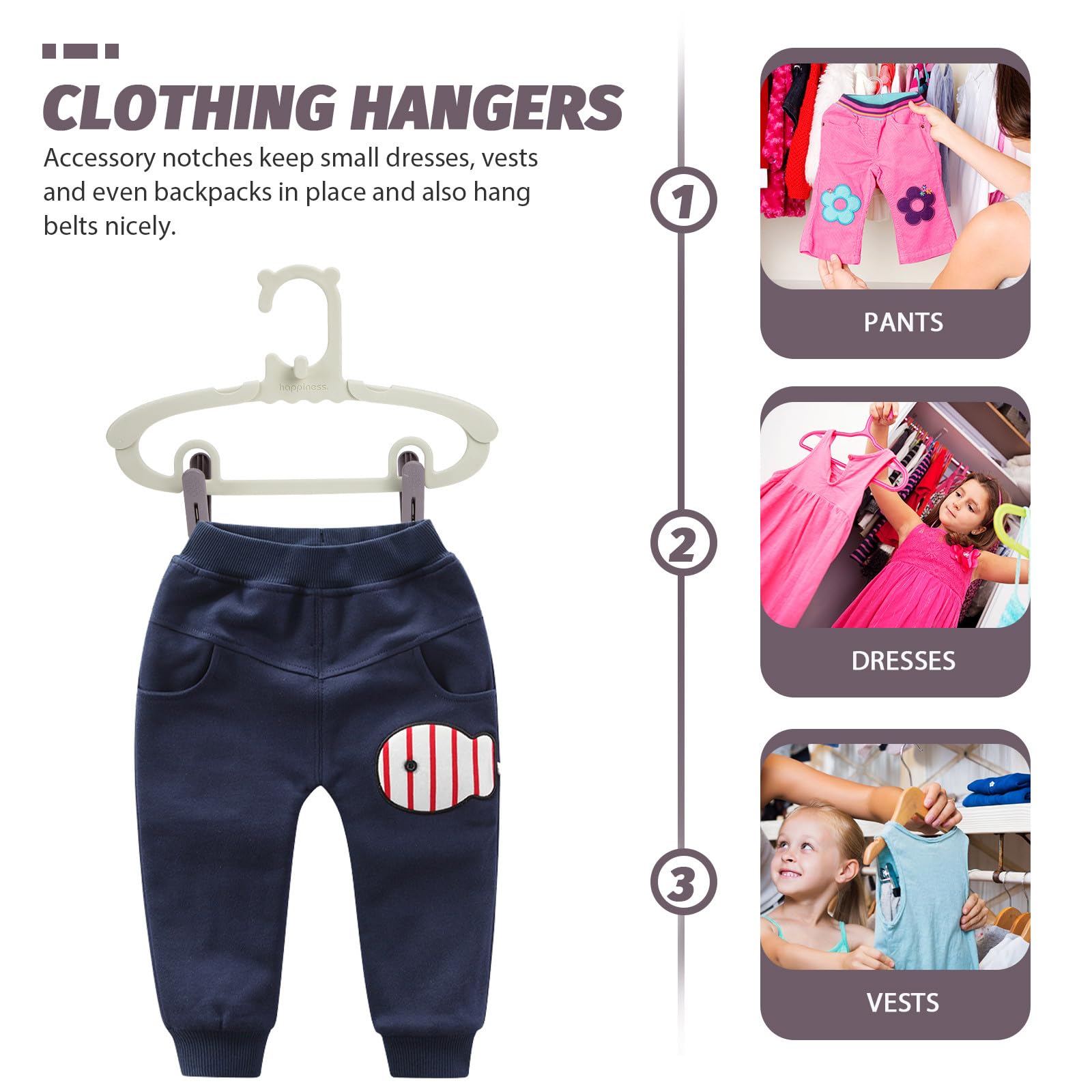 Operitacx 1juego Perchas Infantiles Retráctiles con Pinzas para Ropa de Niña Resistentes y Compactas para Organización y Secado Armarios de Unidades Gris Cálido y Amarillo Limón