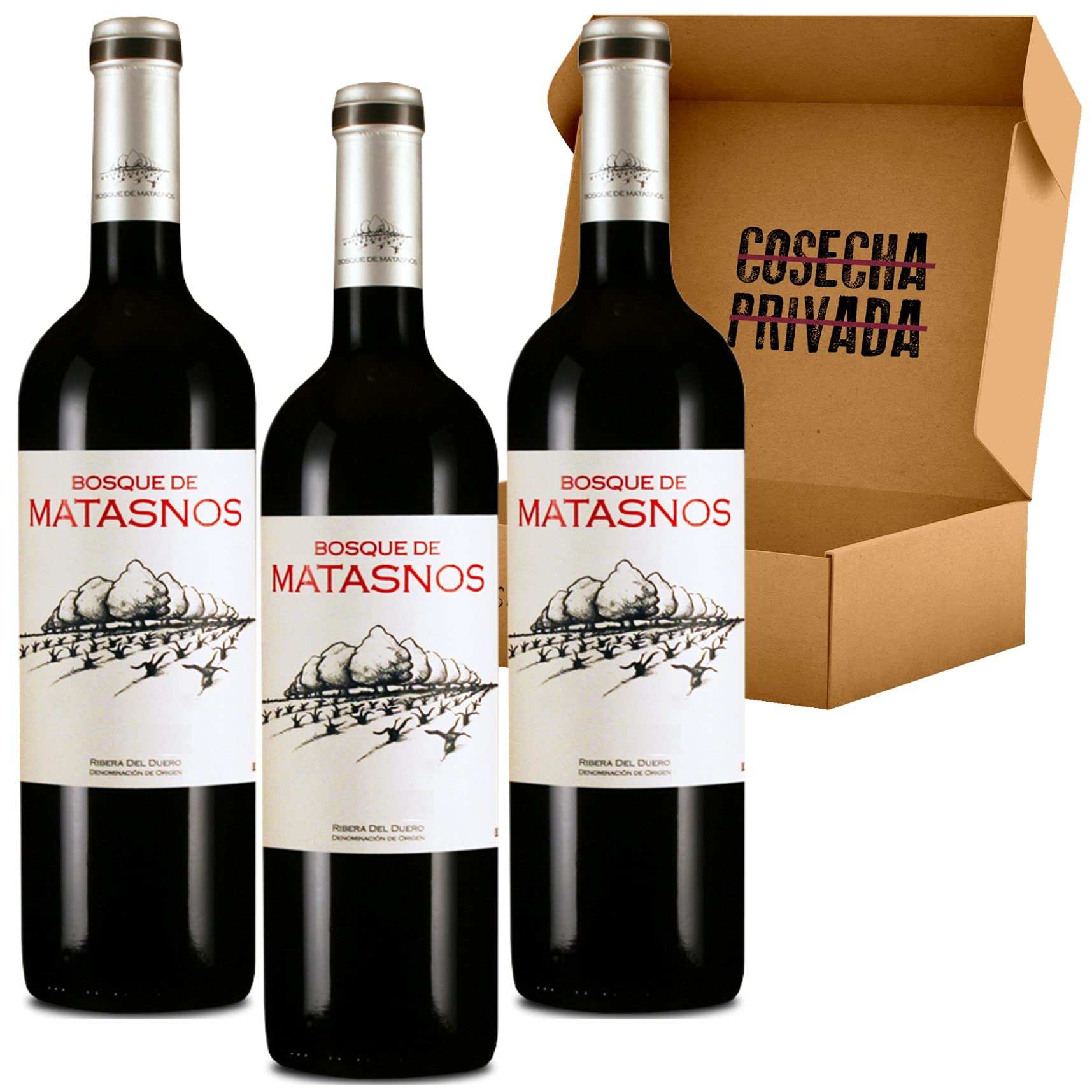 Bosque de Matasnos - Envío 24 H - Ribera del Duero - Cosecha Privada (3 x Botella 75 cl, BMA Etiqueta Blanca)