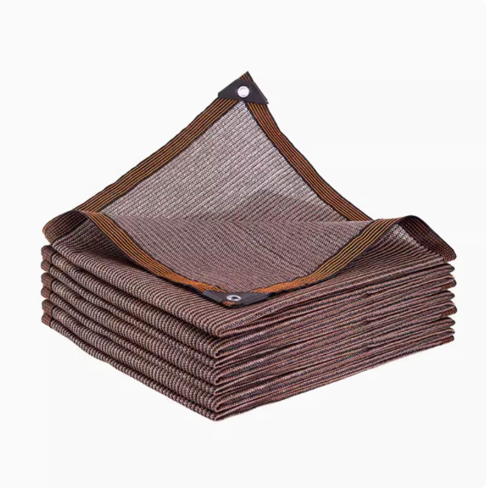 Filet Anti Chaleur Jardin Filet Brise Vent Agricole Tissu D'Ombrage Protection Solaire Coupe-Vent Résistant aux UV 95% pour Extérieur Jardin Terrass Balcon Marron