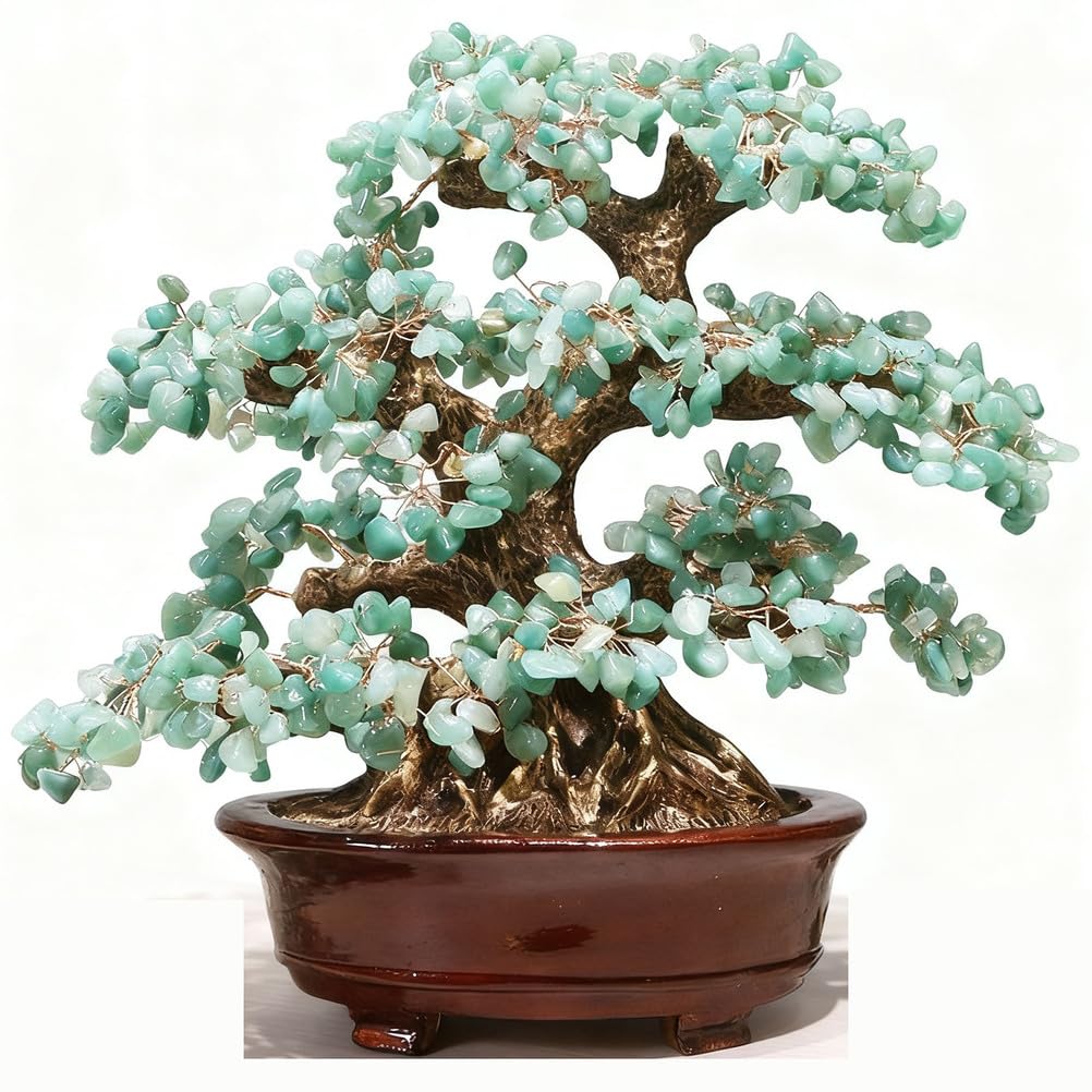 Zielony awenturyn Feng Shui kryształy lecznicze drzewo życia kamień szlachetny kryształowe drzewo Bonsai na prezenty duchowe zielony wystrój domu obecny prezent dla mamy dla kobiet,Green