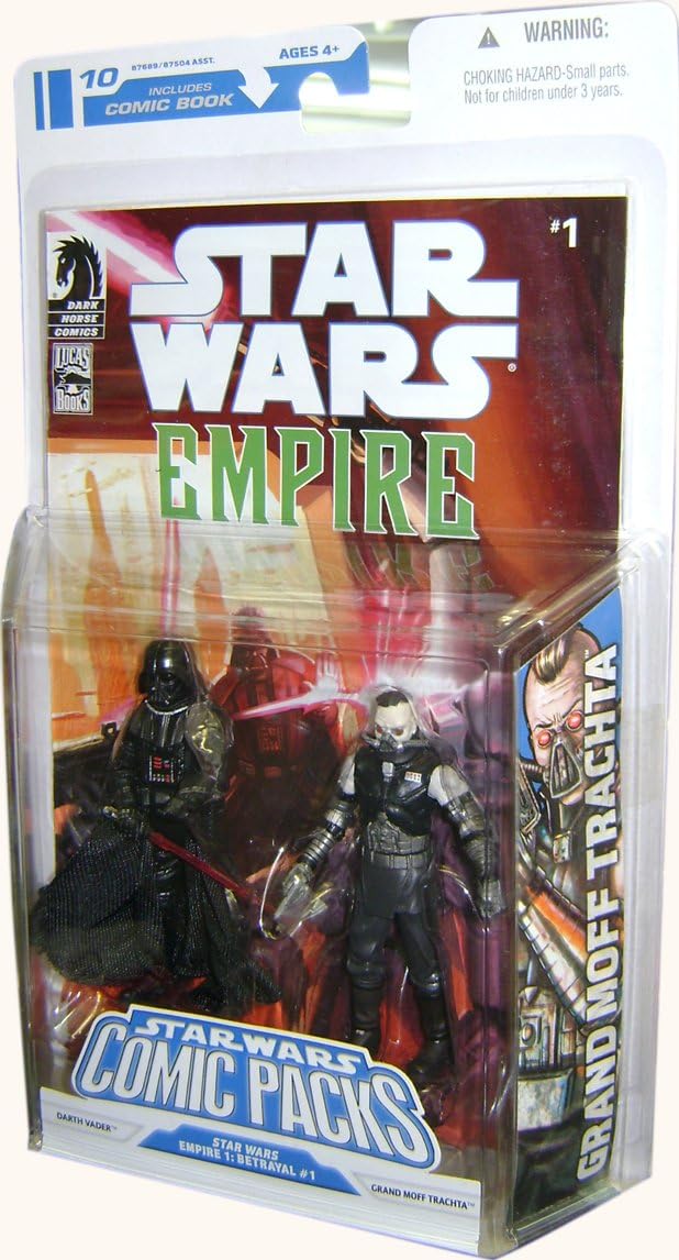 Star Wars Comic Packs - 2 figures - Darth Vader - Grand Moff Trachta - Star Wars Empire 1: Betrayal # 1 - Includes comic book