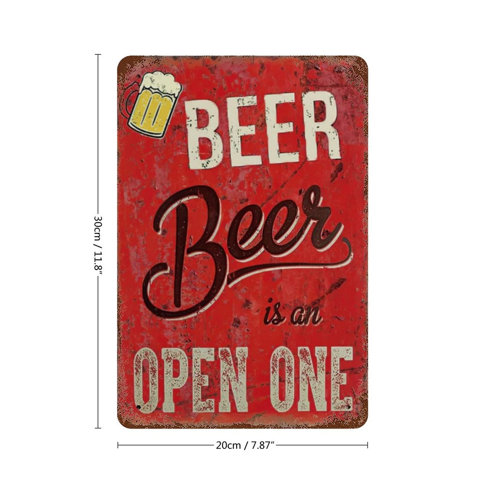 Targa in metallo per la casa con scritta Beer Vintage Funny Home Coffee Garage Wall Decor Vintage Poster Bar Signs for Home Bar Retro Metal Tin Sign