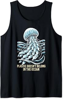 Ocean Conservation Jellyfish Plastic Pollution Awareness Tank Top