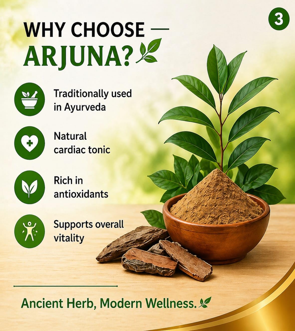 Arjuna Powder, 100% Pure Terminalia Arjuna Bark, 100 g — Amazon image 3