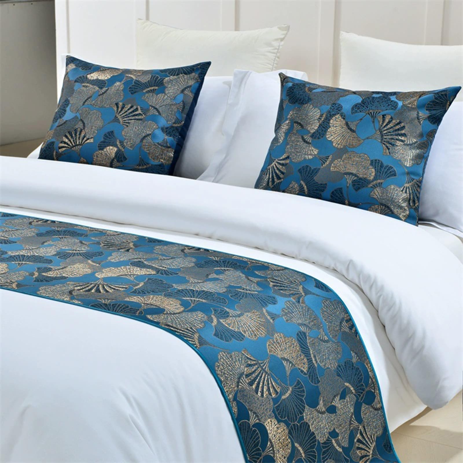 Drapeau de lit d'hôtel géométrique 45x180 cm pour décoration de chambre à coucher