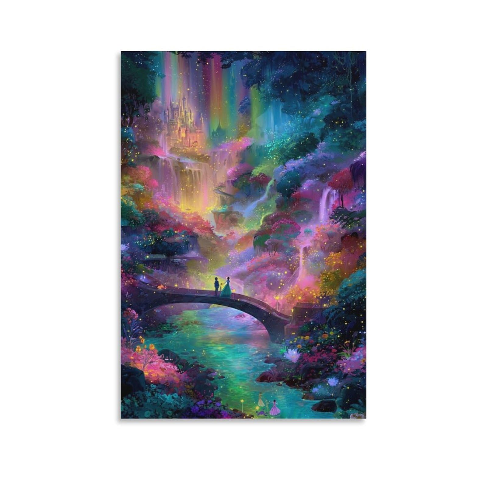 DHBANEIOK Fantasy Castle Landscape_1 Wall Decor Poster Giclee Canvas Prints Modern Wall Art Picture Wall Hanging for Bathroom Wall Decor 20x30inch(50x75cm)