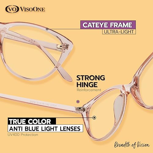 Miniatura 5 de VISOONE Gafas de bloqueo de luz azul medianas con antirreflejos para mujeres de computadora