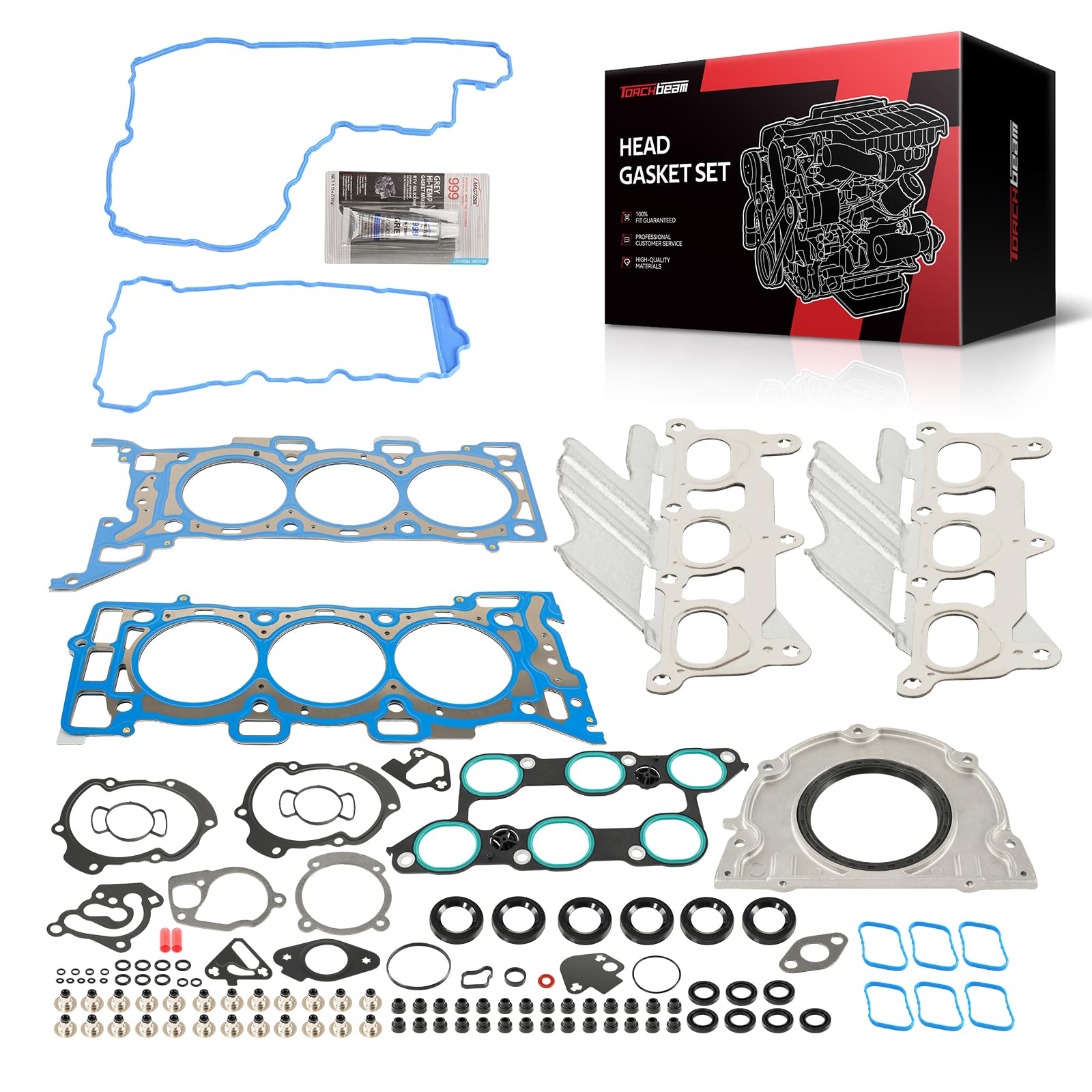 Torchbeam HS26376PT5 Head Gasket Set for Chevy Traverse 2009-2016 3.6L