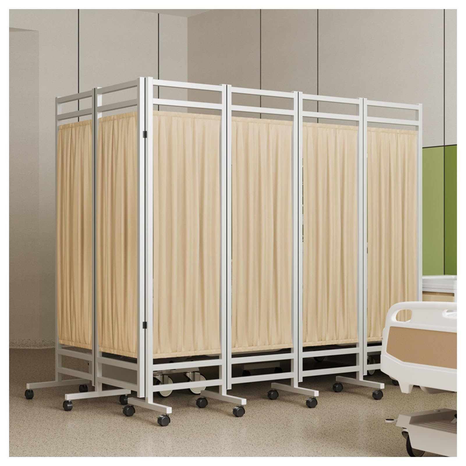 Séparateur de pièce pliable en fer et paravent mobile pour urgences