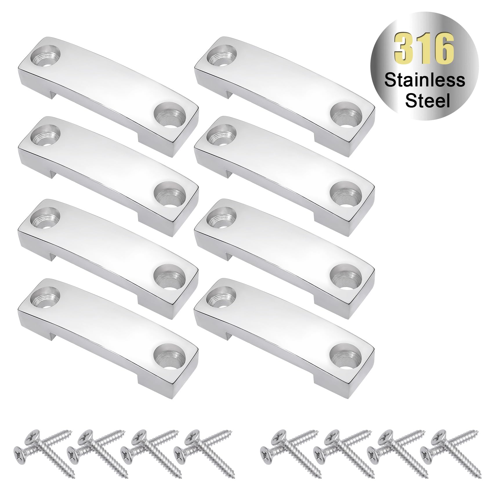 Ayaport Kit di fissaggio per batteria, kit di fissaggio per batteria, con staffa in acciaio inossidabile e viti utilizzate per accessori per batterie RV