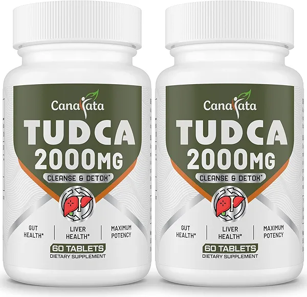 TUDCA Liver Supplements 2000mg - Strong Bile Salts Support Liver Detox & Cleanse - Liver and Gallbladder Health Formula-Easy to Swallow Tablets-60 Days Supply