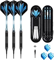 Vista 8 de Juego de puntas de plástico para dardos – 0.63 oz 0.74 oz colorido arco iris punta suave dardos 50 juntas tóricas antisueltas 6 ejes