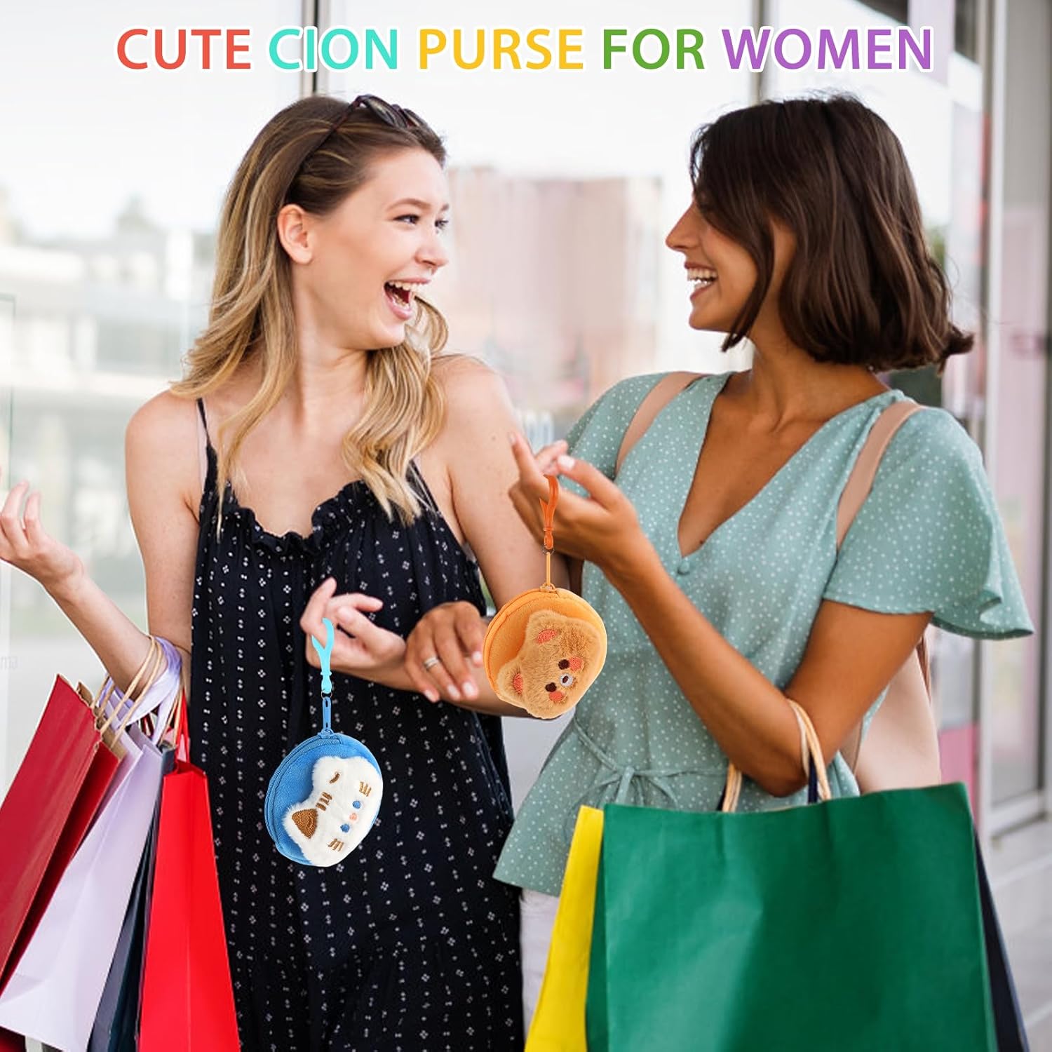 24 Pcs Cute Coin Purse for Women, Kawaii Plush Coin Pouch, Mini Wallet with Zipper Keychain, Small Change Purse for Women on Back to School Halloween Christmas Exchange Gifts - Image 6