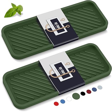 Dish and Hand Soap Dispenser Set: Kitchen Sink Organizer Tray