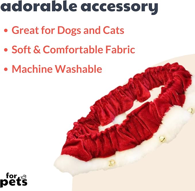 Huxley & Kent Ruff Scrunchy Santa Small Disfraz Navidad Perro Gato miniatura 2