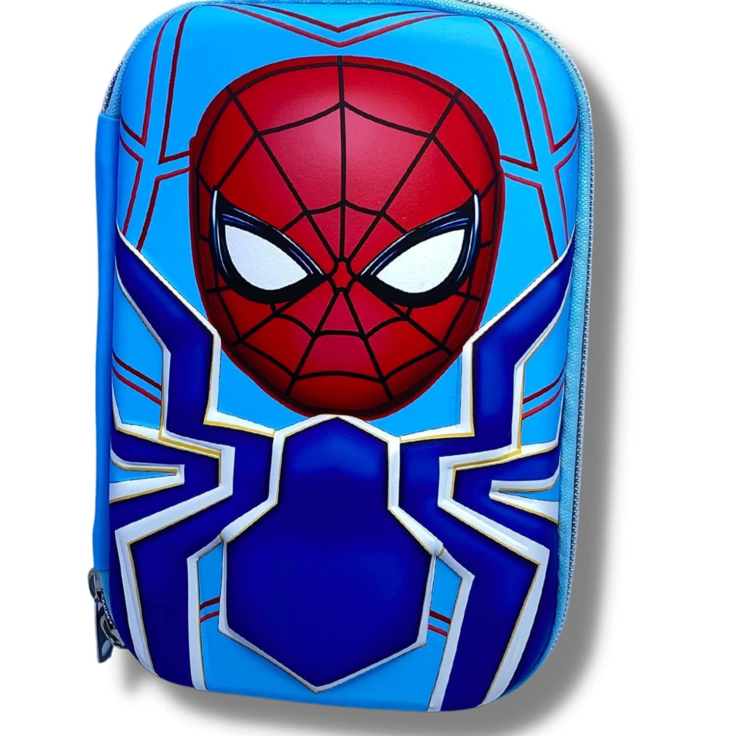 Shiv DamruMultipurpose Superhero Theme Stationery Organizer Pouch for Kids; Portable Big Size Case for Pen, Pencil, Color, School Supplies Storage (Spider Man (Cartoon Theme))