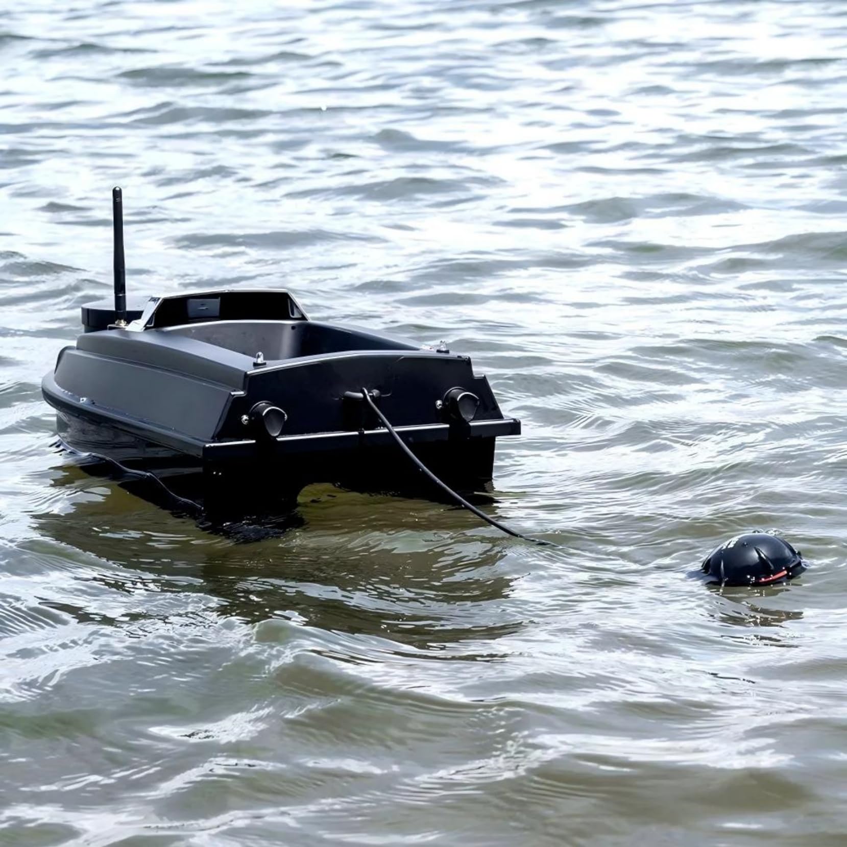 Barco de alimentación con GPS RC, 1000m 3kg Barco de Cebo con GPS Cruise con batería de 20000 mAh y Bolsa de Almacenamiento