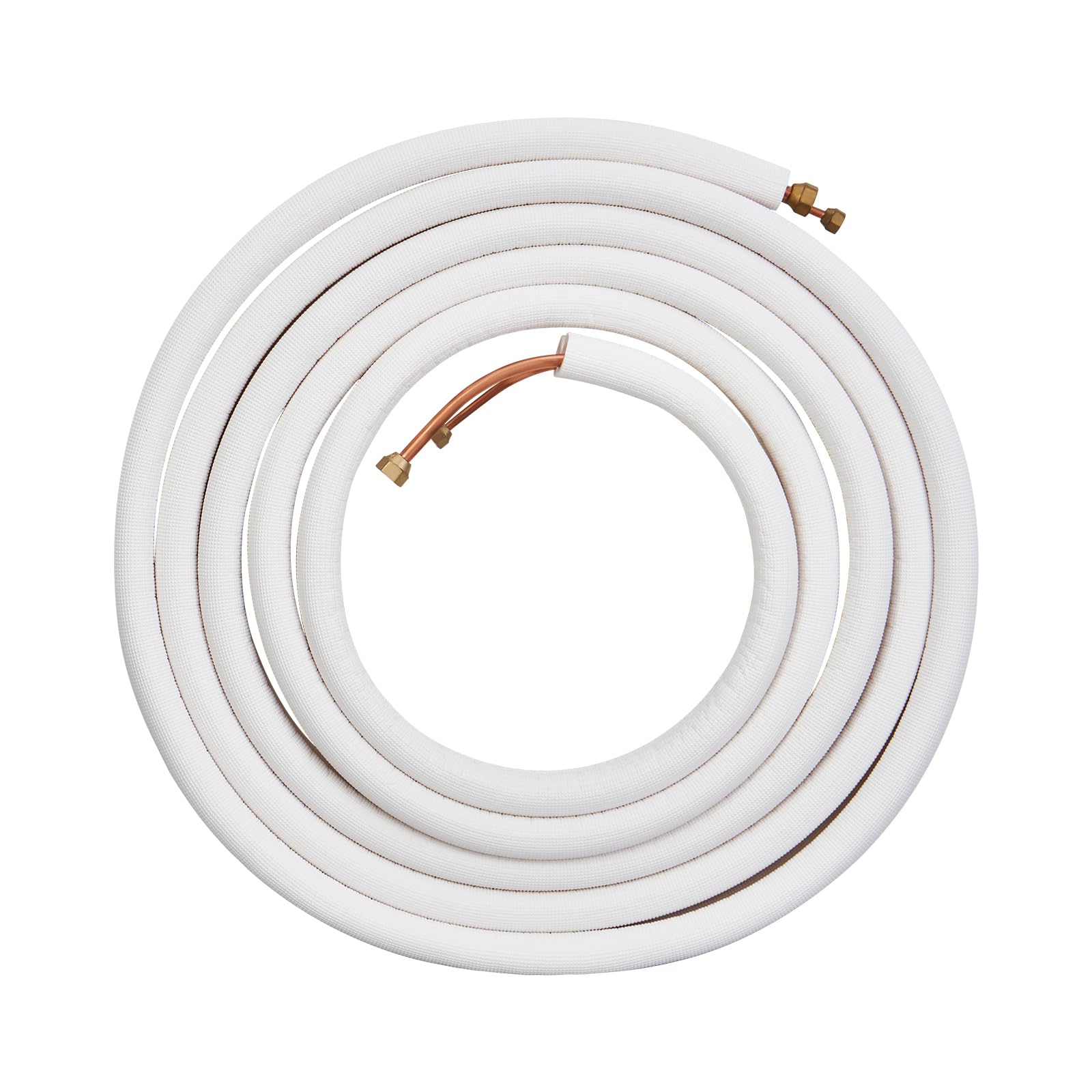 VEVOR Set Mini Split Line da 7620 mm, Tubi in Rame con Diametro Esterno 6,4 e 9,5 mm e Isolamento a Triplo Strato, Ricchi Accessori per Apparecchiature di Condizionamento Pompe Riscaldamento HVAC