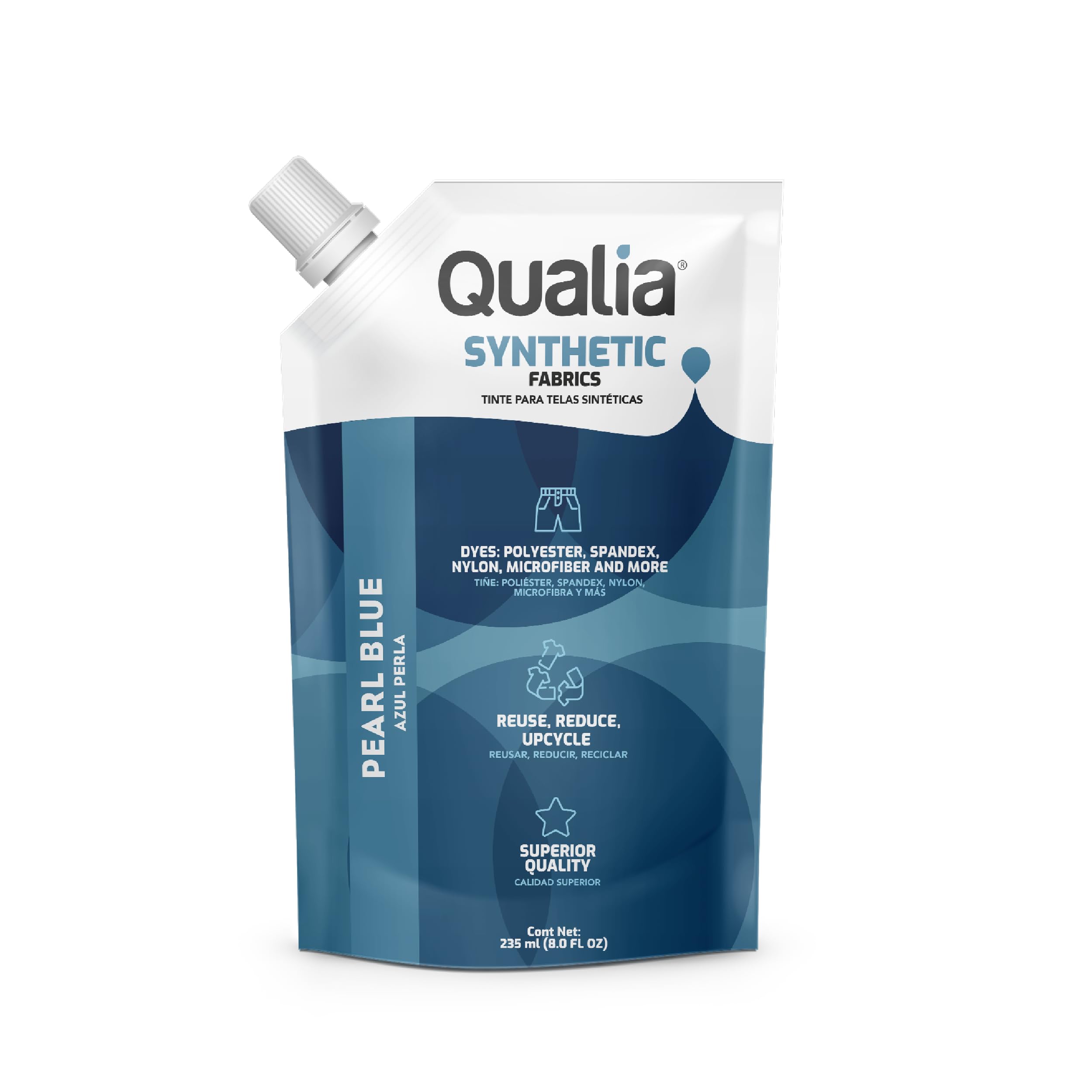 Qualia Synthetic Fabric Dye, Permanent Liquid Dye for Polyester, Nylon and Spandex - Use for Tie Dye and More (1 Pack, Pearl Blue)-image-34