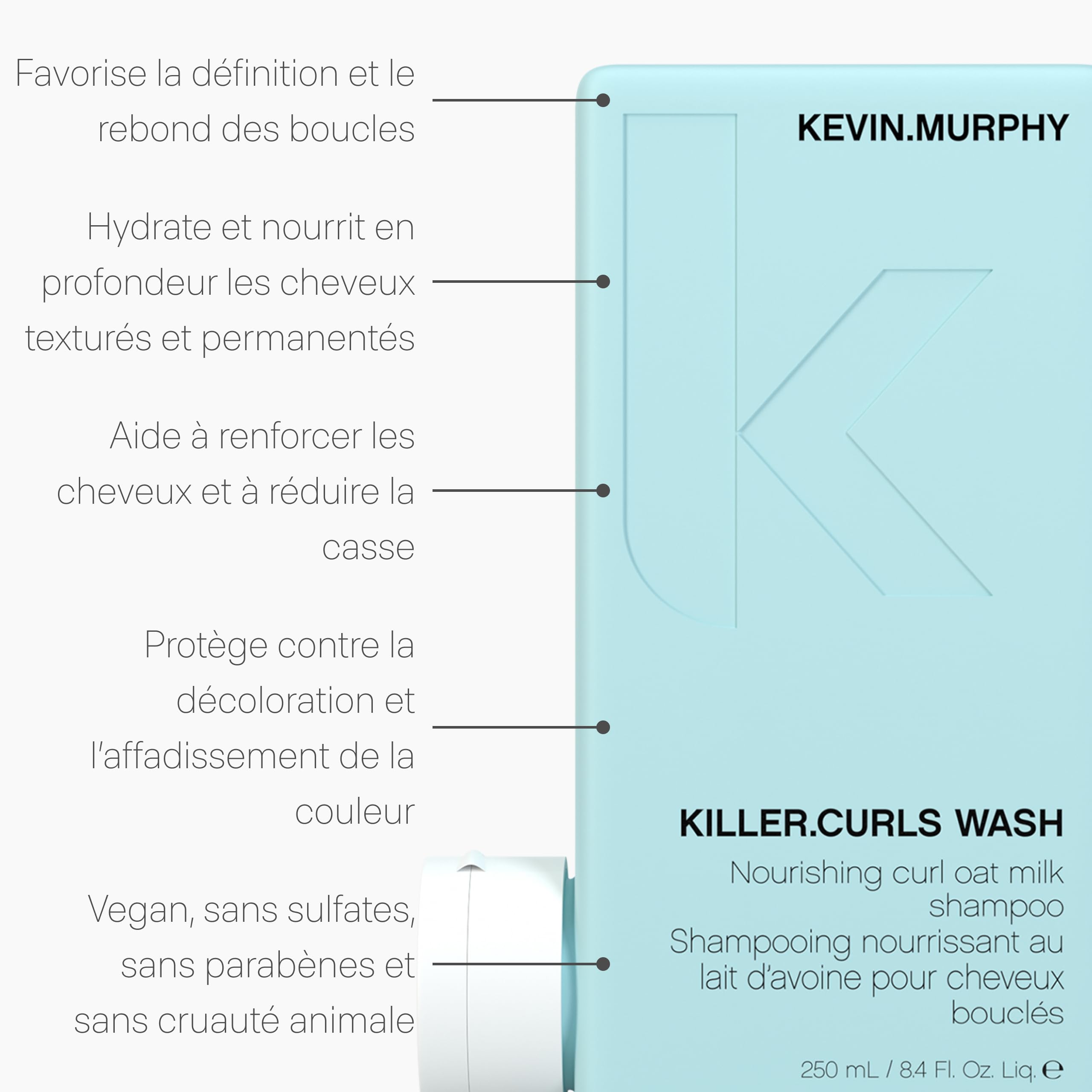 Kevin.Murphy Killer.Curls Wash Shampoing Cheveux Bouclés, 250 ml