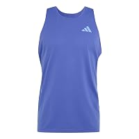 adidas Uomo Adi365 Running Climacool Iconic Tank Shirt, Dual Indigo