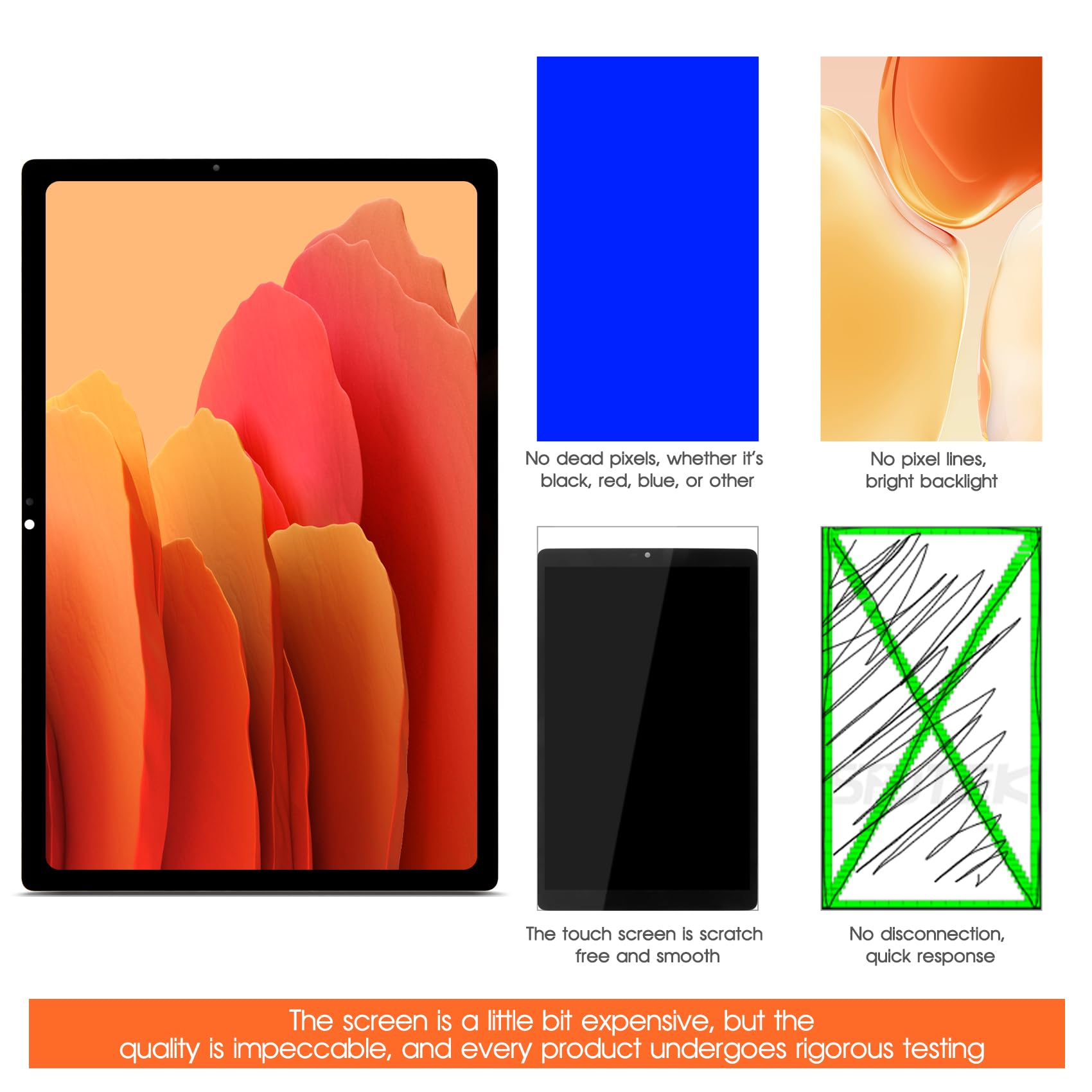 SM-X200 SM-X205 Pantalla LCD para Samsung Tab A8 2021 Pantalla LCD para Galaxy Tab A8 2021 10,5 Pulgadas Pantalla Digitalizer Touch Screen Asamblea con Reparación, Negro