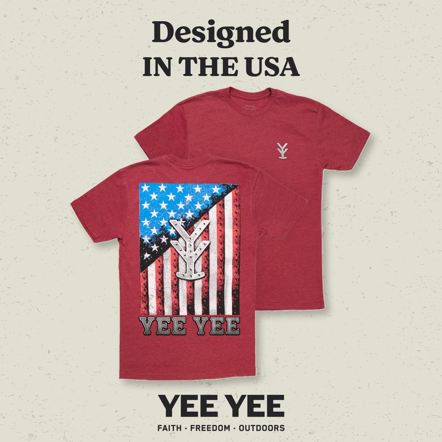 Yee Yee Apparel Flag Graphic Tee Shirt – Men’s Graphic Tees and Short Sleeve Shirts with American Flag Design - Image 6