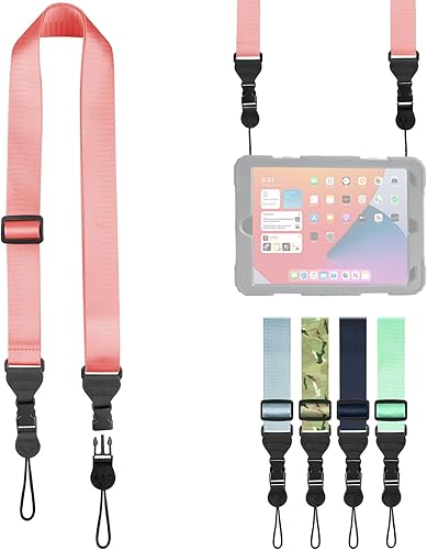 Miniatura 17 de Correa de nailon para iPad, correa ajustable para el cuello de la cámara, cómoda correa de hombro para iPad, tableta de teléfono celular, cámara