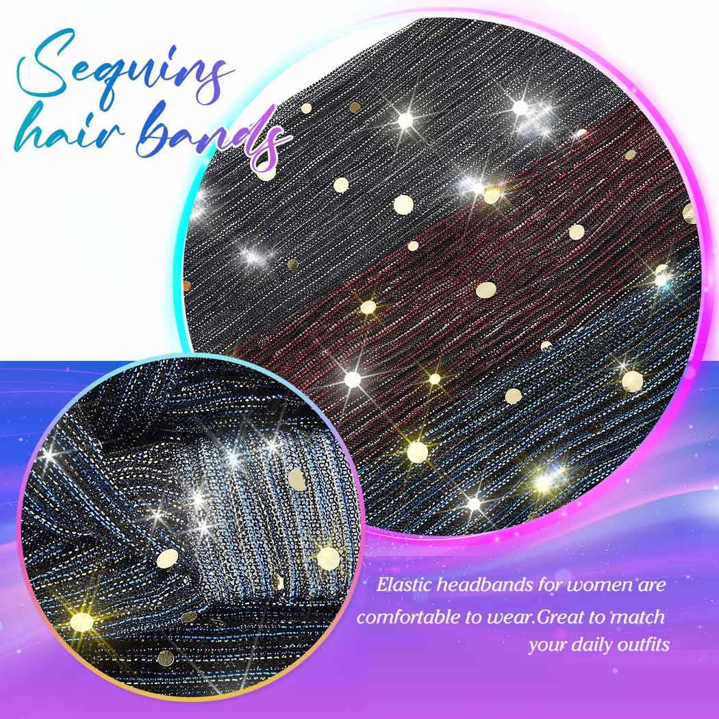 Fascia per capelli con nodo di paillettes colorate primaverili accessori per capelli per adulti capelli Jewley  200000297