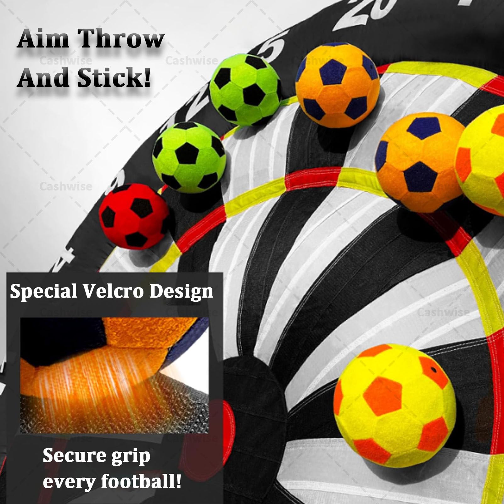 Jeu de fléchettes de football gonflable géant d'extérieur avec 8 ballons de football et souffleur de 350 W Jeu de but de fléchettes de football gonflable géant pour jeu de sport de cible 3M/10FT