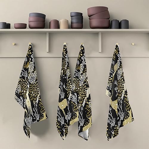 Miniatura 5 de ALAZA Toallas decorativas de cocina de reno de Navidad, 1 pieza, suaves y absorbentes, toallas de mano para limpieza del hogar, paños de cocina, 18