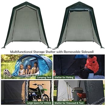 Amazon.com: Tangkula 6x8 Ft Outdoor Storage Shelter