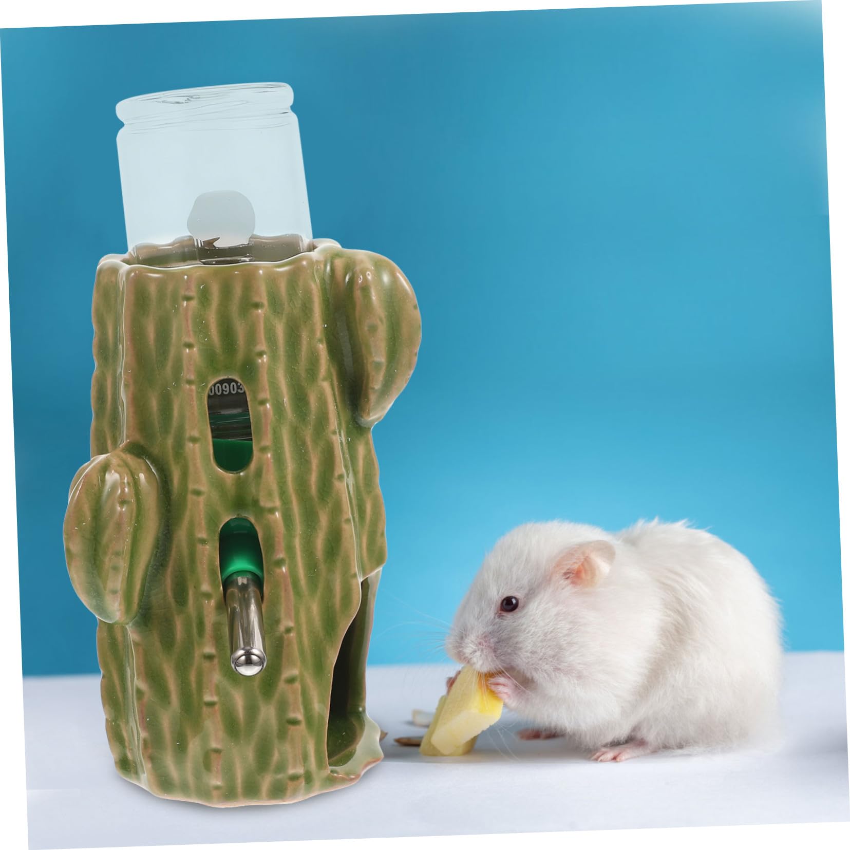 Delikate Hamster Wasserflasche mit Verstellbarem Keramikhalter Haushalts wasserspender für Kleintiere Transparentes Trinkflaschen Geeignet für Hamster und Chinchillas