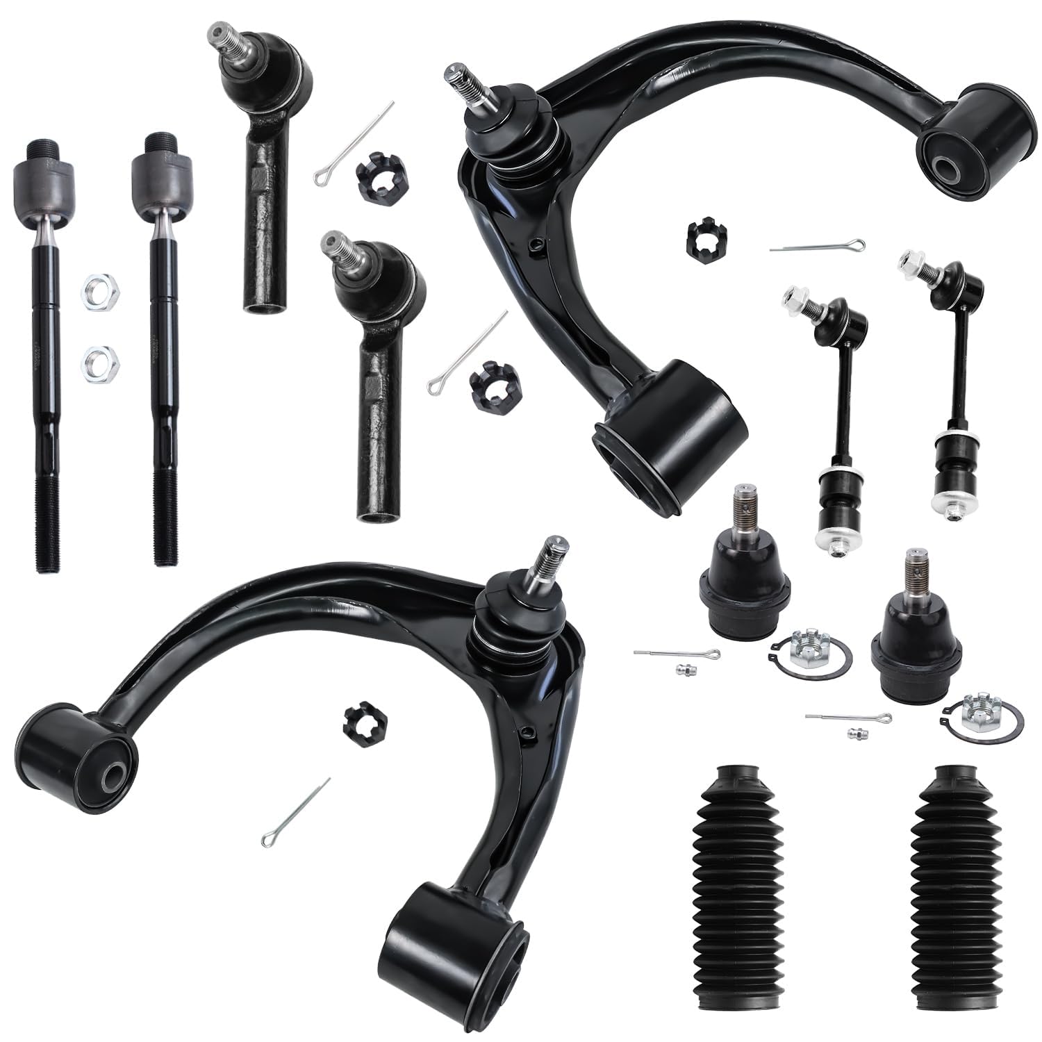 Detroit Axle - 12pc Front End Kit for 03-09 4Runner FJ Cruiser Lexus GX470