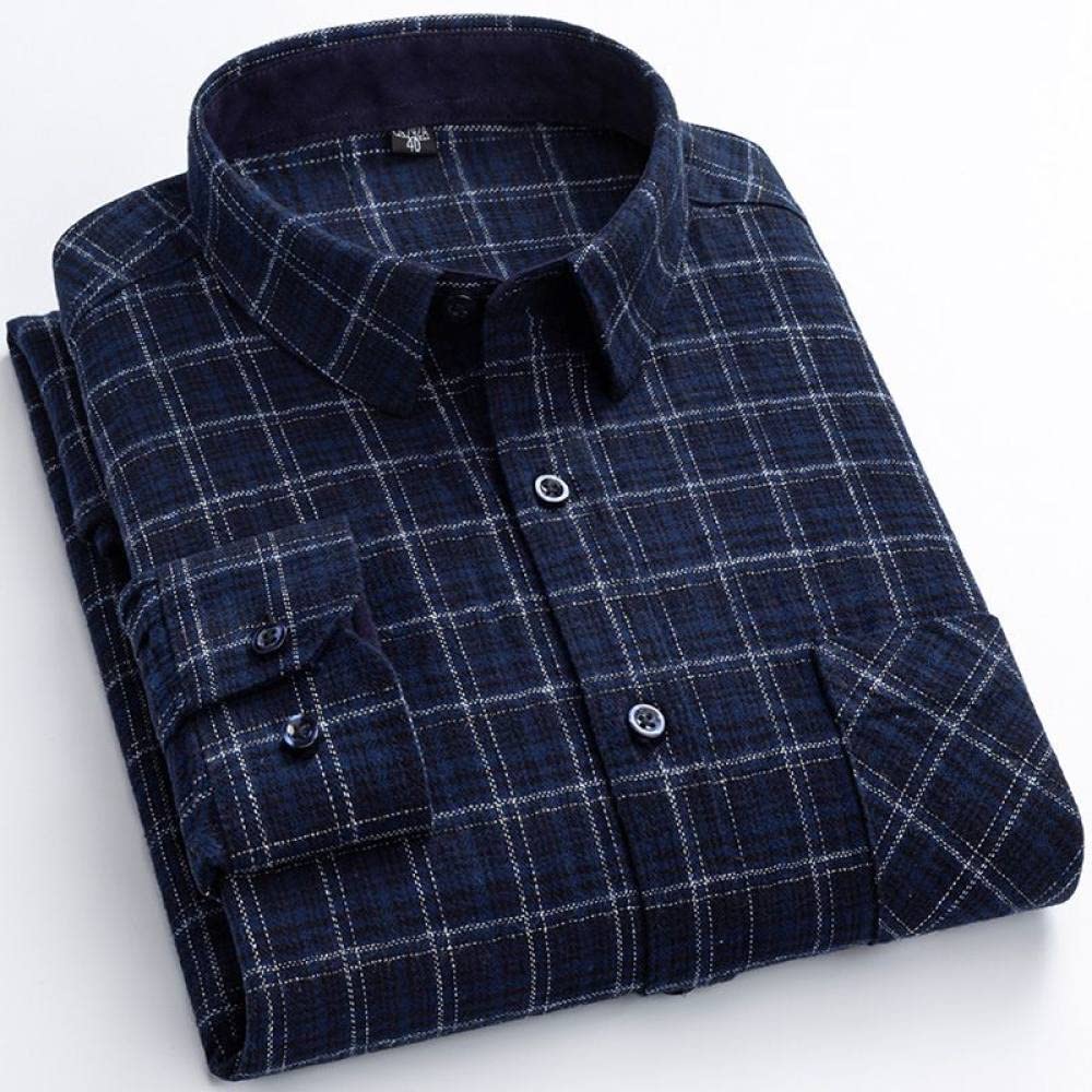 Camicia In Cotone A Maniche Lunghe Da Uomo,Camicia Casual Da Uomo A Maniche Lunghe, Camicia A Quadri In Flanella Di Cotone Da Uomo Manica Lunga Con Taschino Sul Petto Camicia Casual Per Uomo Camicia