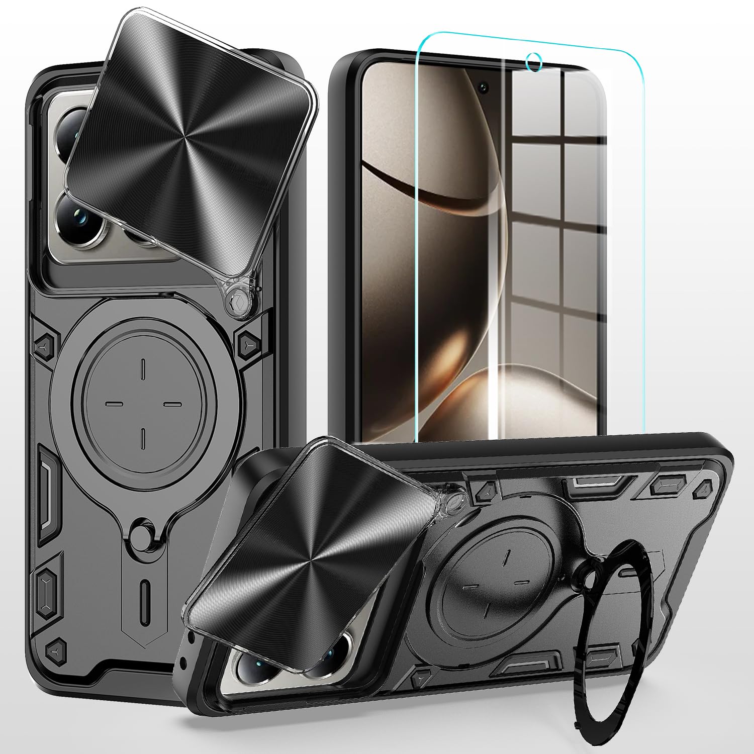 KJYLPO Custodia per Xiaomi 14T, con copertura per obiettivo della